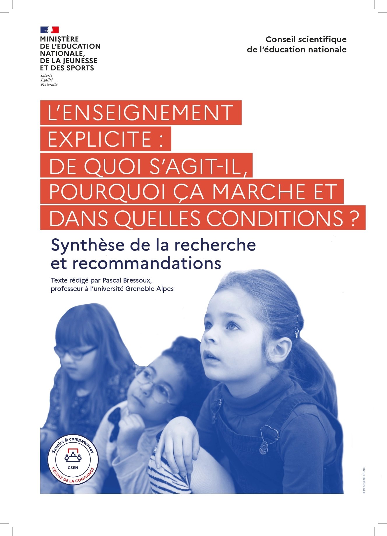 Couverture synthèse enseignement explicite