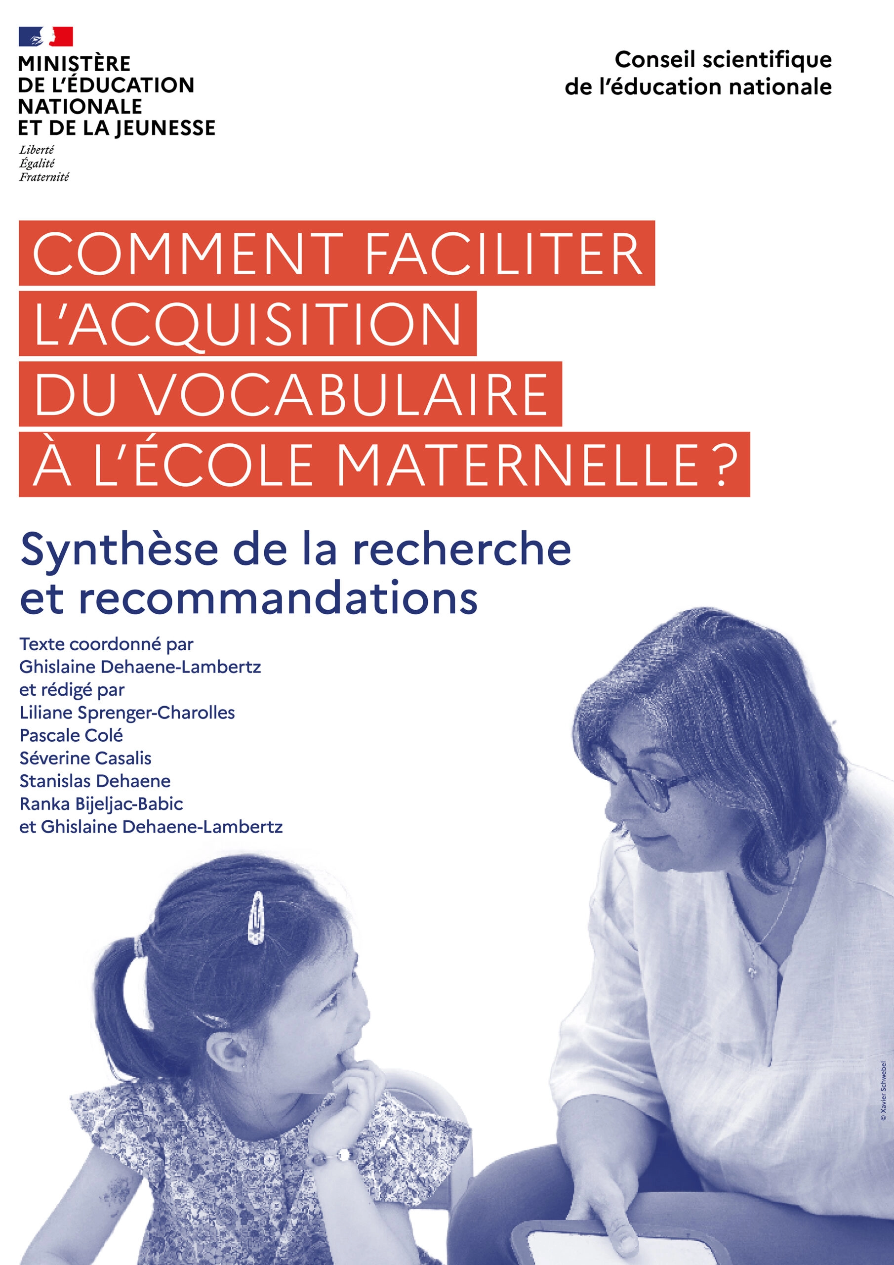 Couverture Synthèse acquisition vocabulaire en maternelle
