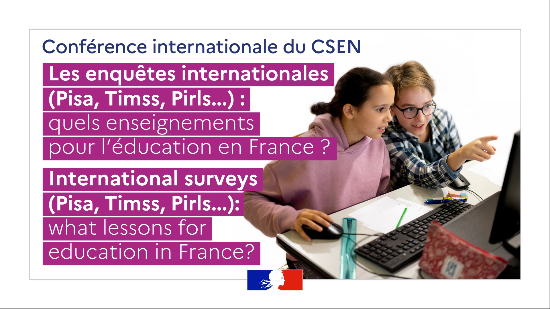 Bandeau Conférence enquêtes internationales