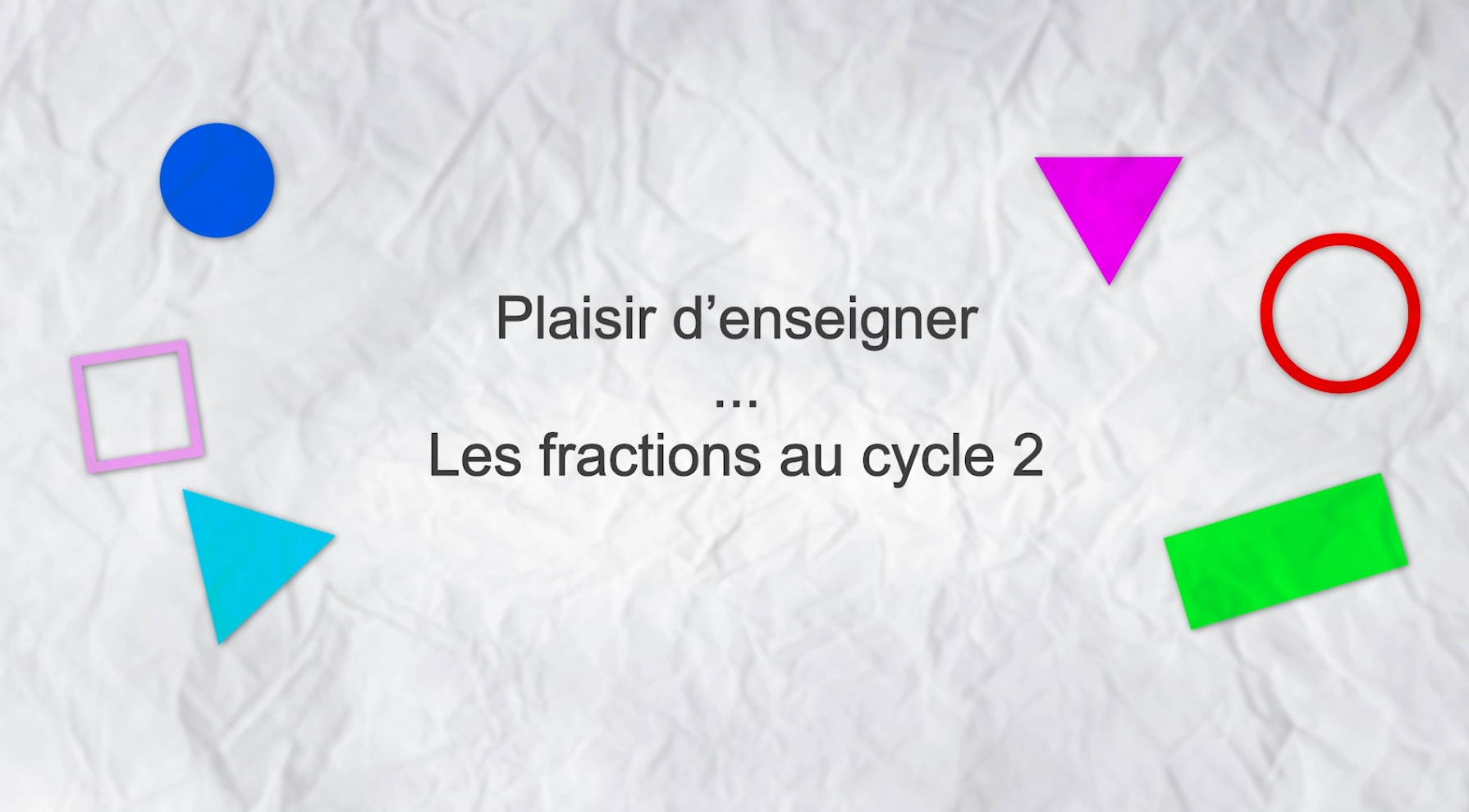 Visuel Plaisir d'enseigner les fractions