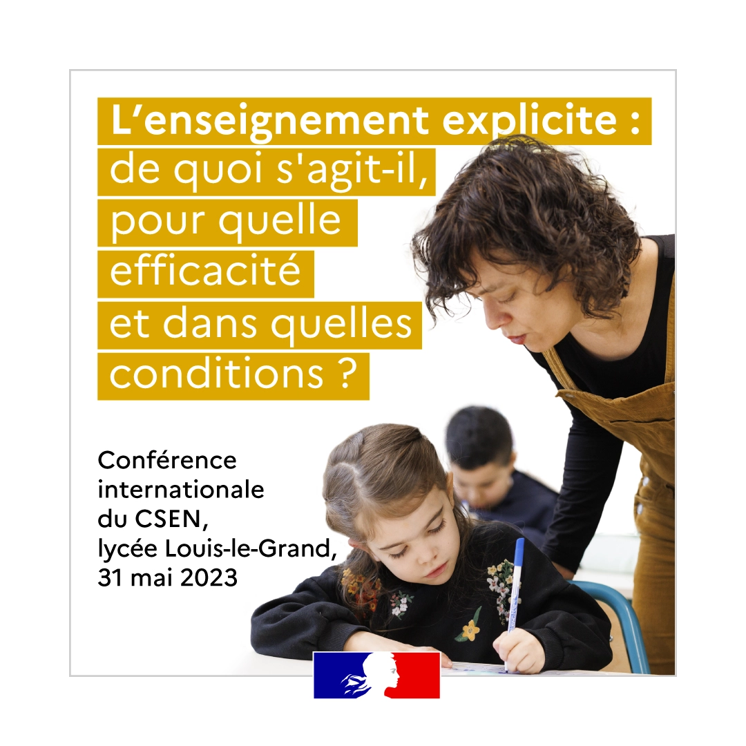 Carré conférence internationale 31 mai 2023 L'enseignement explicite