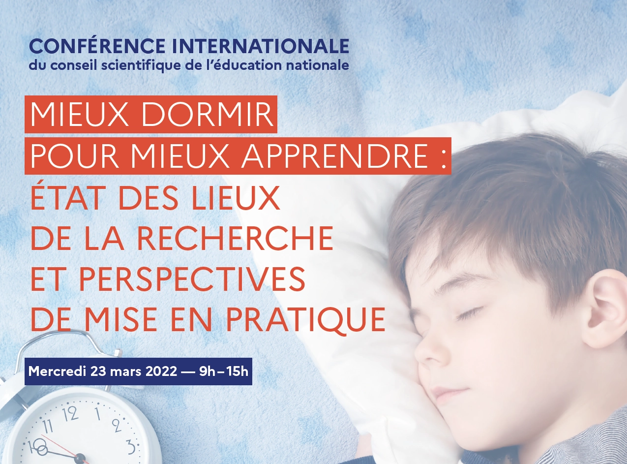 Conférence internationale du CSEN - Mars 2022 - Mieux dormir pour mieux apprendre - Visuel de couverture