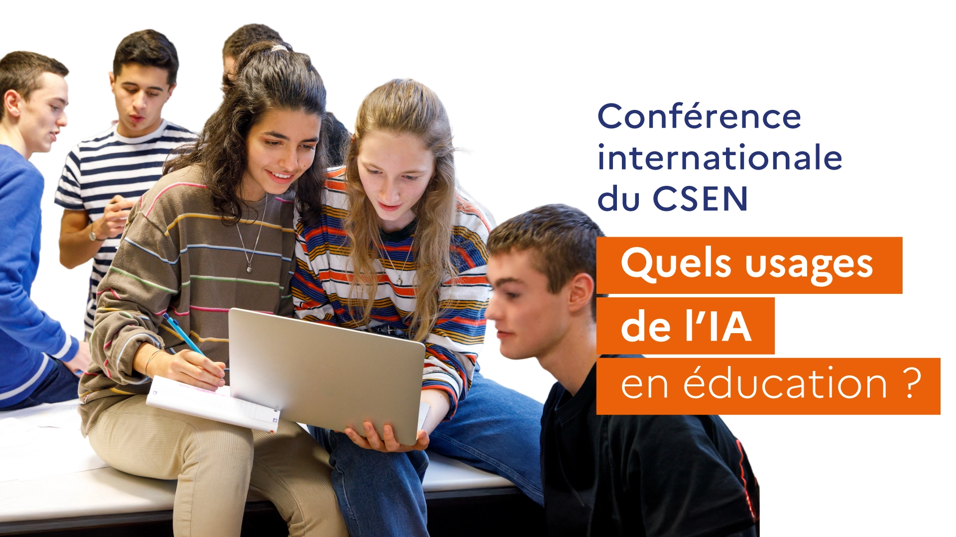 Visuel conférence du CSEN Mars 2025 Quels usages de l'IA en éducation ?