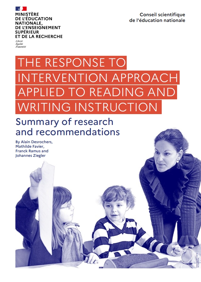 Cover of the summary of research Response to Intervention approach
